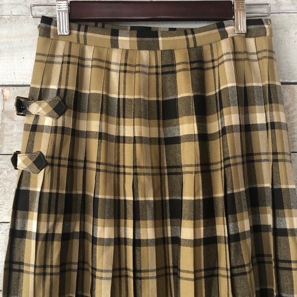 Highland Queen Pure Virgin Wool Union Made Accordion Pleated Maxi Wrap Skirt - Picture 11 of 15